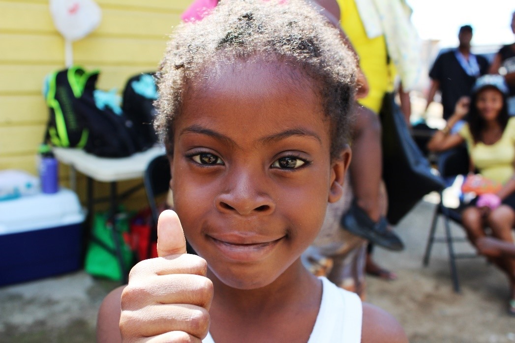 Jamaica Child Thumbs Up